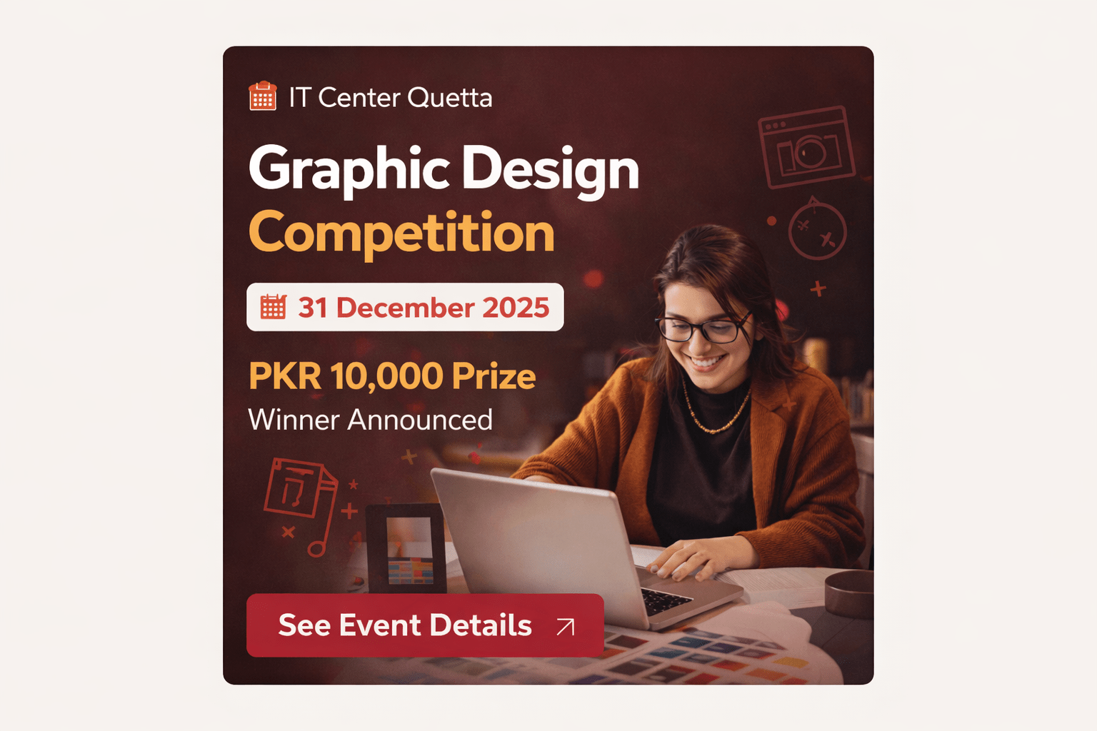 Graphic Design Competition – IT Center Quetta (Batch 7)